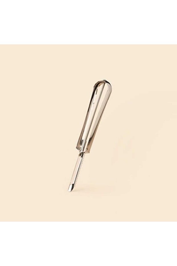 Serrated Peeler with Metal Handle - Gray - 18 cm