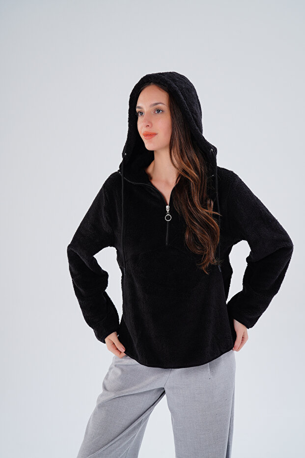 Women's Plus Size Wide Fit Wellsoft Fabric Hooded Sweat - Plush Design Inside and Out, Keeps You Warm