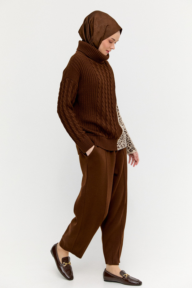 Boğazlı Triko Bluz - 2