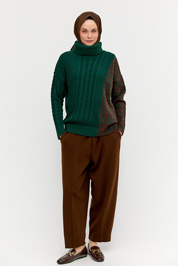 Boğazlı Triko Bluz - 2