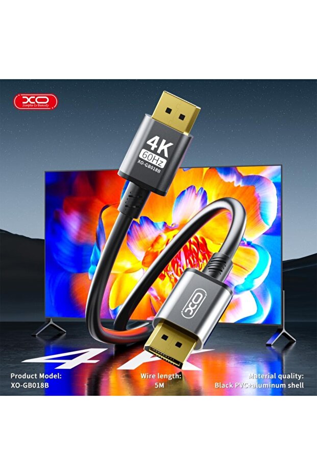 كابل معدني GB018B DP - DP 4K - 5M كابل نقل البيانات