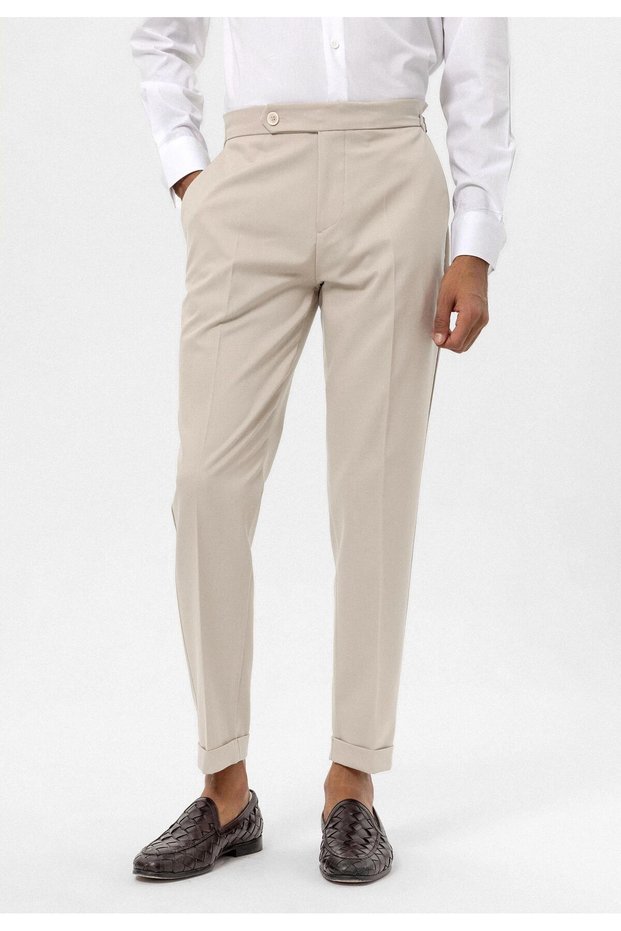 Stone High Waist Regular Fit Men's Trousers