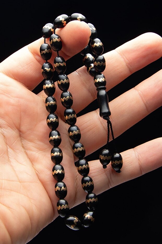 Spare Habbeli Barley Cut Brass Spiral Locket Rosary