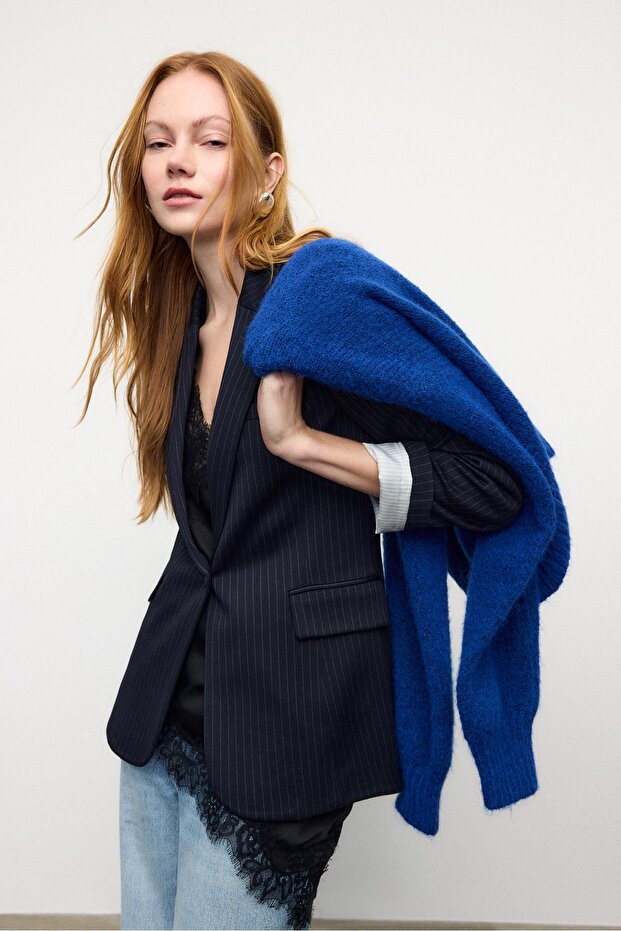 بليزر محبوك مخطط أساسي - 3