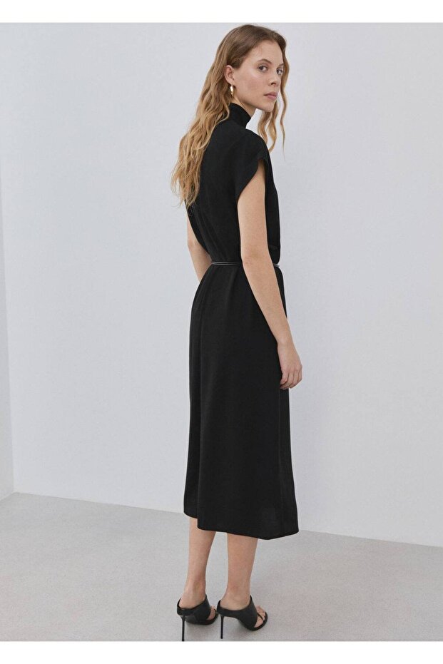 Kemerli liyosel elbise - 4