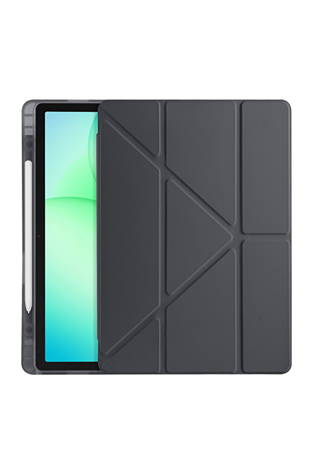 حافظة جالاكسي تاب A11 بلس CPPL ثلاثية الطي مع حامل وحجرة للقلم - أزرق - 8