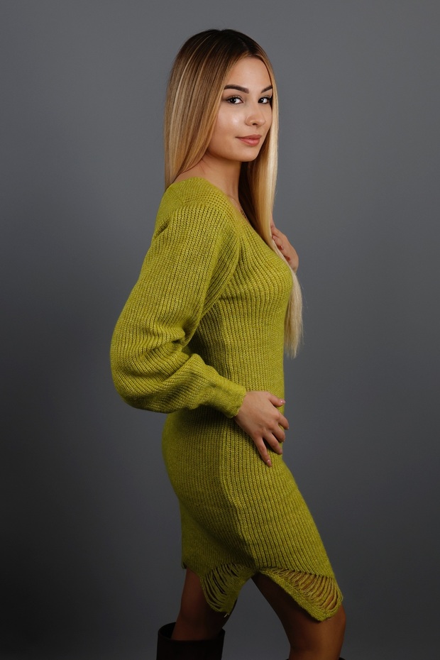 Kayâne Kışlık Triko Elbise - 2