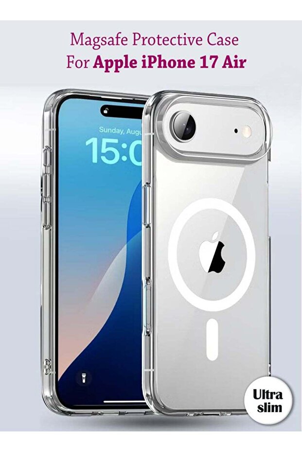 غطاء خلفي شفاف متوافق مع نظام Magsafe لهاتف Apple iPhone 17 Air