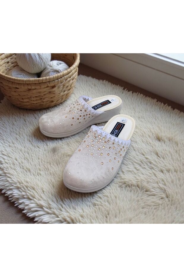 Akınalhome Women's Velvet Non-Slip Sole Daily Home Slippers