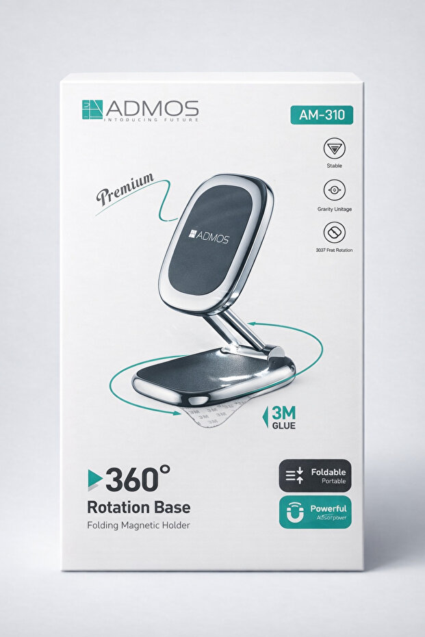 حامل مغناطيسي قابل للطي بقاعدة دوارة AM-310. - 1