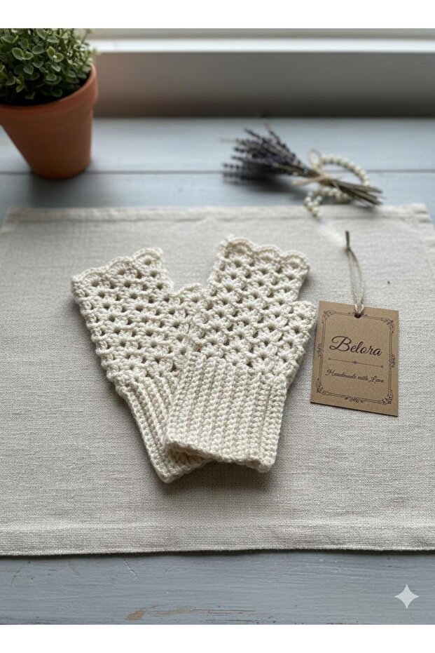 El örgüsü parmaksız eldiven - 2