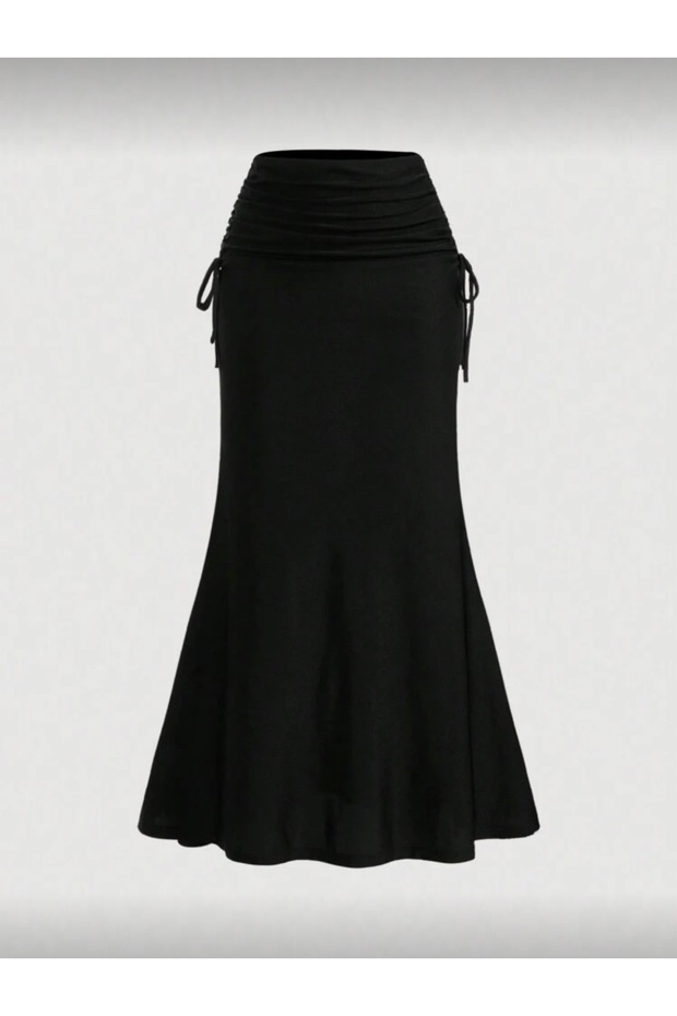 Cindy - Buy Gathered Fish Shape Maxi Skirt
