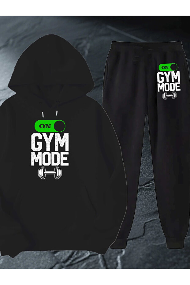 Sweatshirt Sweatpants Jogger Gym Printed Tracksuit Set Hooded