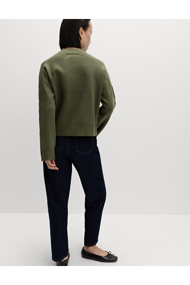 Soft Touch Düğme Detaylı Triko - 6