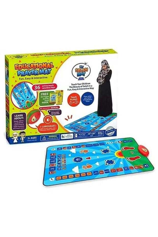 Interactive Namaz Learning Prayer Mat for Kids – Islamic Educational Mat with Audio, Touch-Sensiti