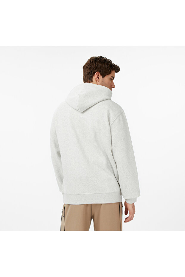 Script Pullover Hoodie Erkek Gri Sweatshirt - 2