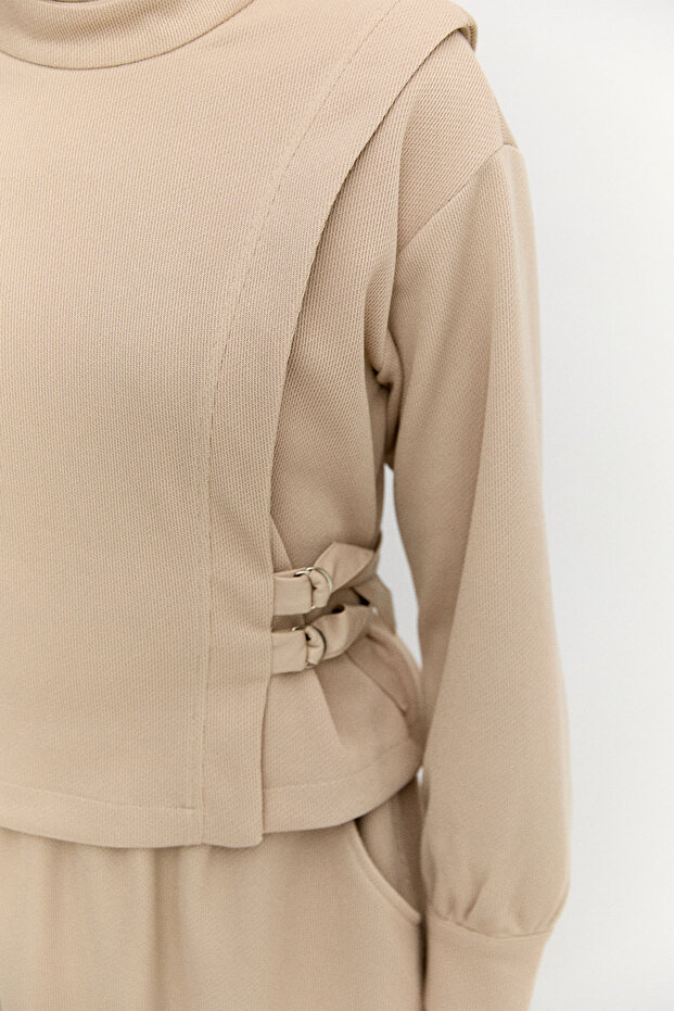 Deri Kemerli Örme İkili Takım - 6