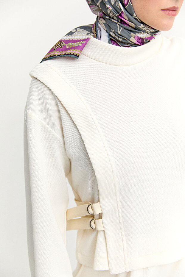 Deri Kemerli Örme İkili Takım - 5