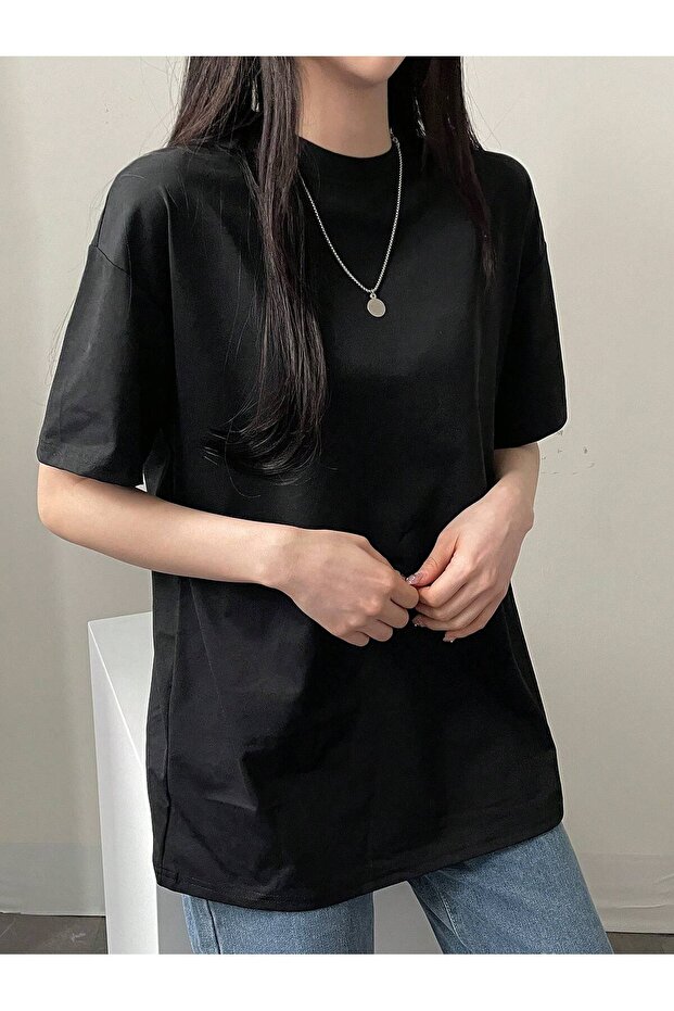 TRICOU BASIC DE DAMĂ CU GULER ROTUND - 1