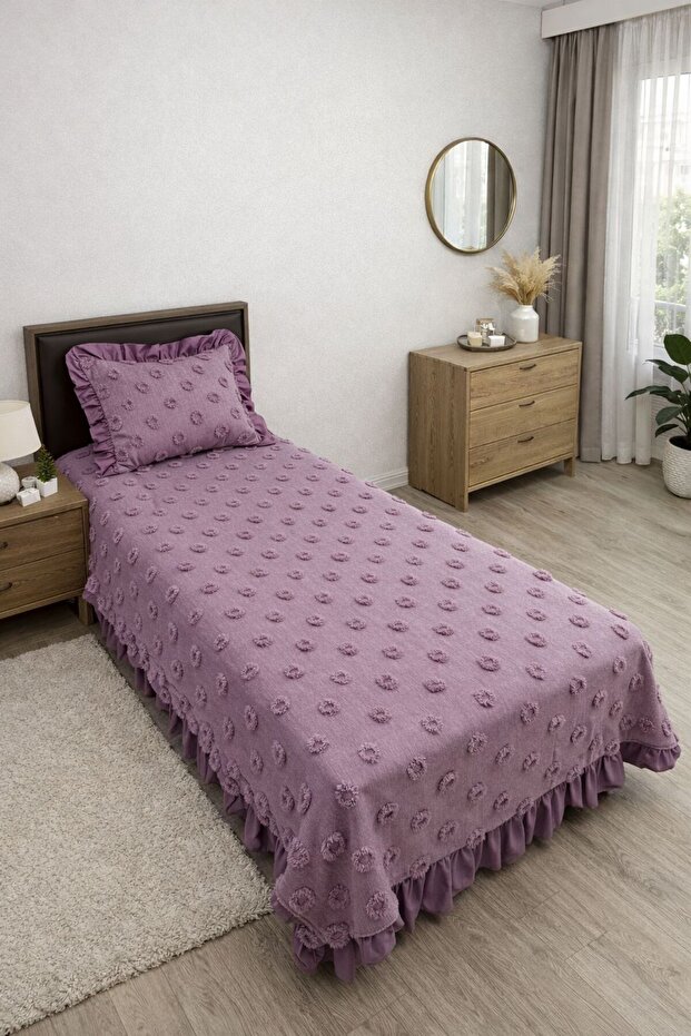 غطاء سرير مكشكش لشخص واحد - 2