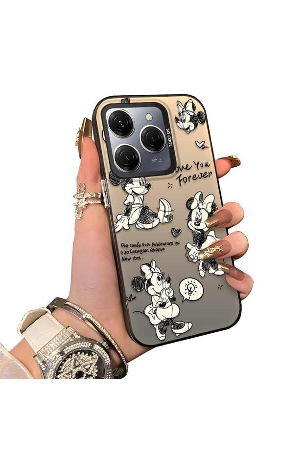 Tecno Spark 20 Pro Compatible Silicone Edge Hard Back Anti-Fall Case Mickey Mouse