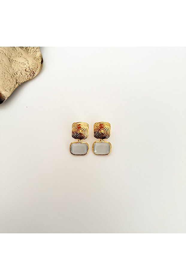 Palazzo White Steel Earrings | Steel Earrings