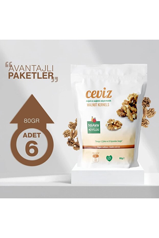Doğanın Meyveleri Yerli Ceviz - Avantajlı Paket 6x80 gr