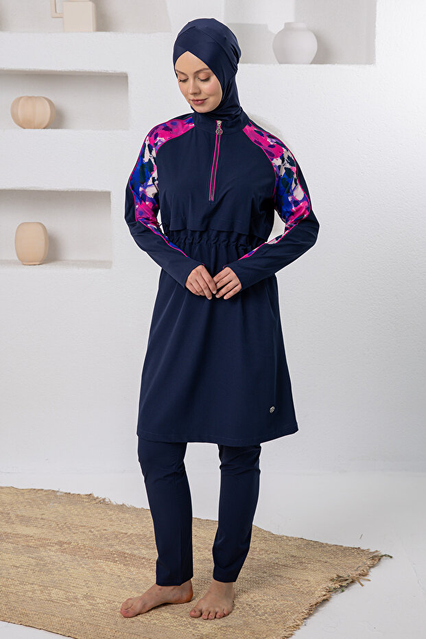 Lola Stretch Fabric long sleeve hijab swimsuit 1218