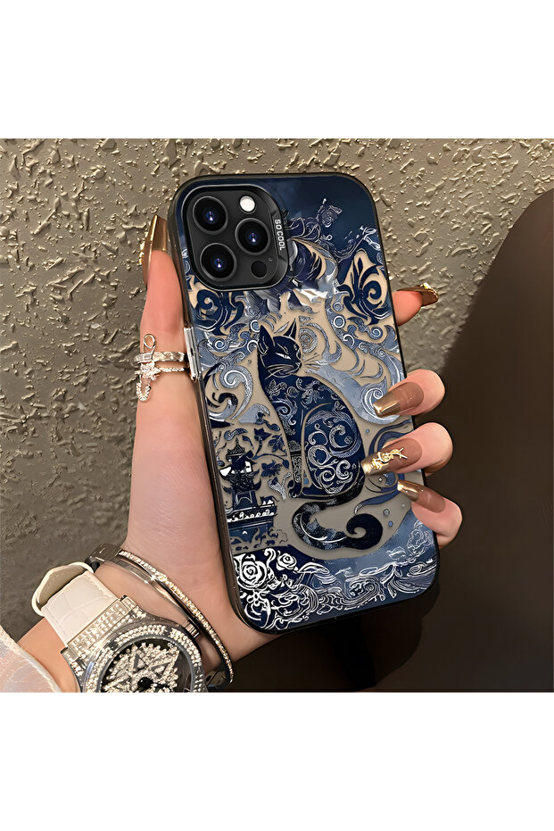 حافظة مضادة للسقوط من السيليكون المتوافقة مع هاتف iPhone 15 Pro، نمط كلاسيكي - 4