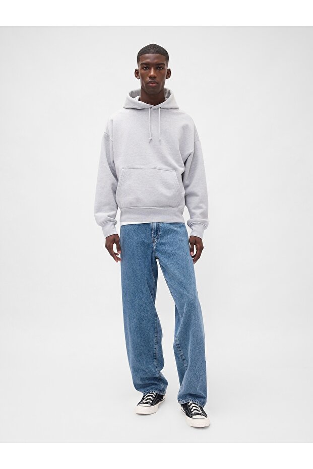 Erkek Mavi Baggy Jeans - 1