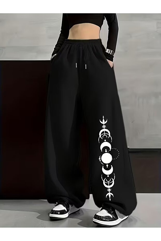 Street Style Gothic Printed Unisex Baggy Tracksuit