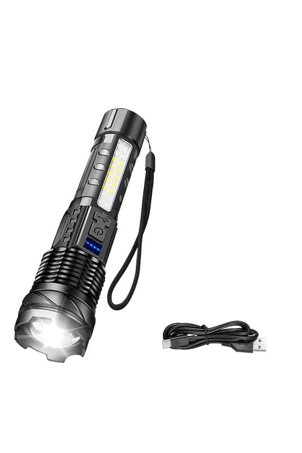 XIWANGFIRE S140 Portable Rechargeable LED Flashlight with Pen Clip Zoomable Waterproof Torch with Si
