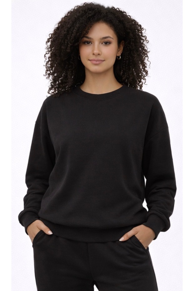 Modal Relax Yumuşak Basic Sweatshırt - 1