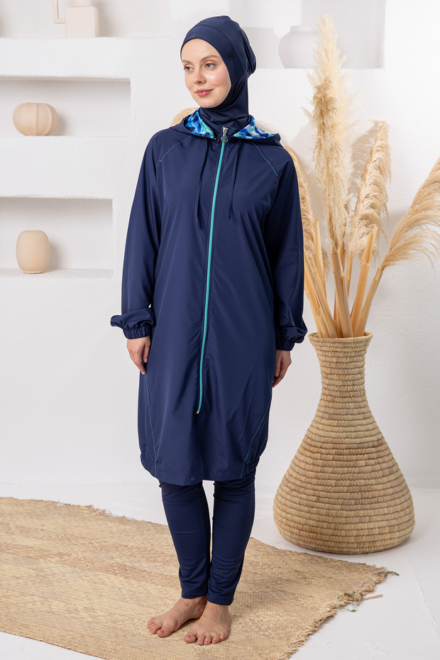 Ardith Parachute Gilet Long Sleeve Hijab Swimsuit 1401