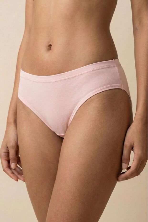 Pink Women's Bamboo Slip Panties - Stretchy and Soft Textured Breathable Basic Underwear
