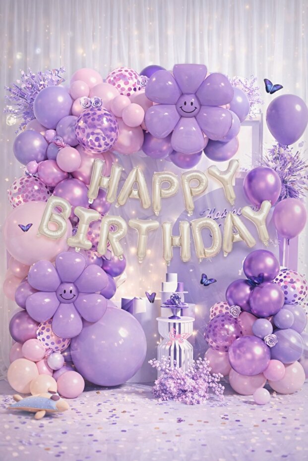 75 Piece Birthday Balloon Concept - Happy Birthday Set Eng-B1021