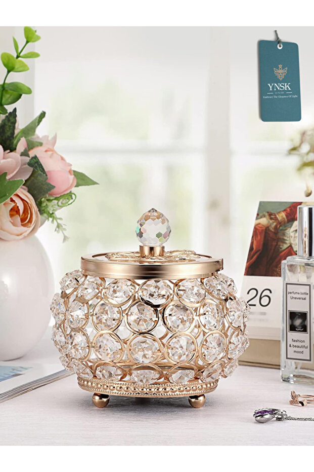 Luxury |   Lucent |   Luxury Clamshell Crystal Jewelry Box, Organizer, Organiser, Candy Box |   Small Size