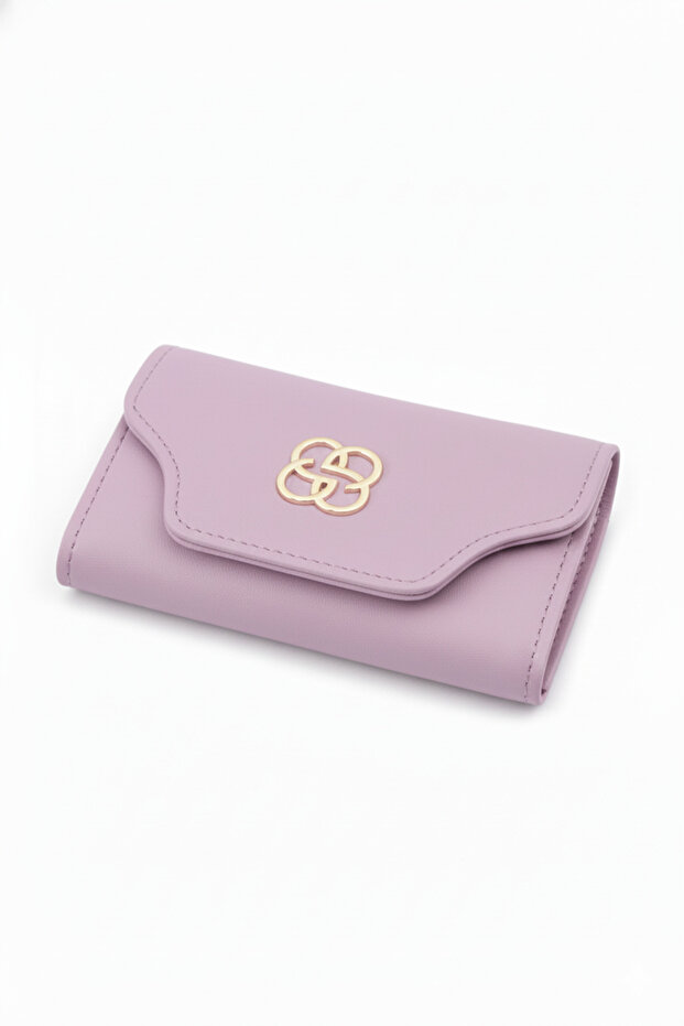 Lilac Women's Accordion Model Card Holder Wallet