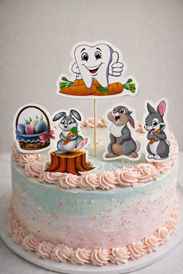 My Tooth Came Out My First Tooth Wheat Themed Children's Tooth Cake Decoration 5 Pieces