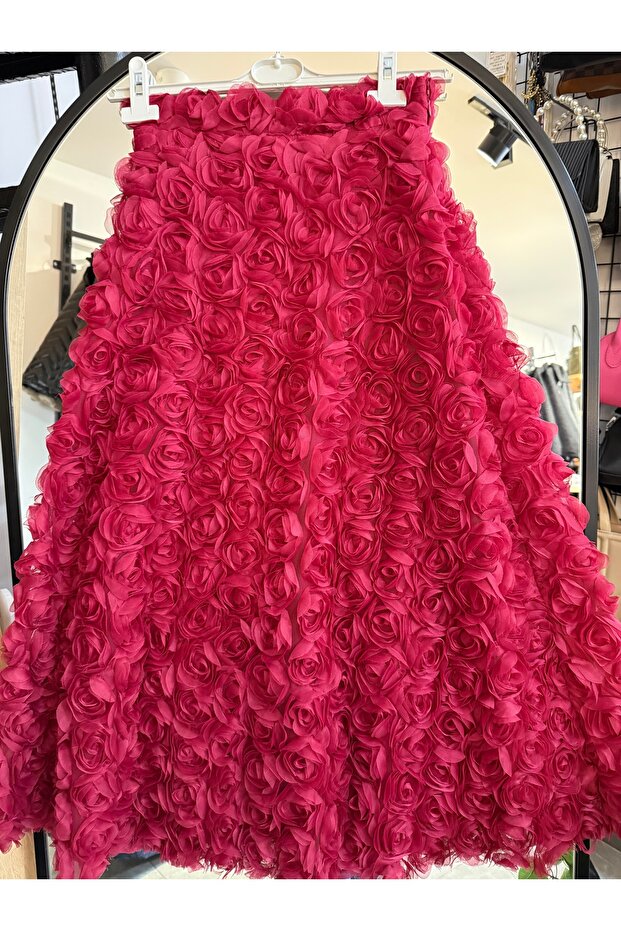 Gül Detaylı Etek - 1