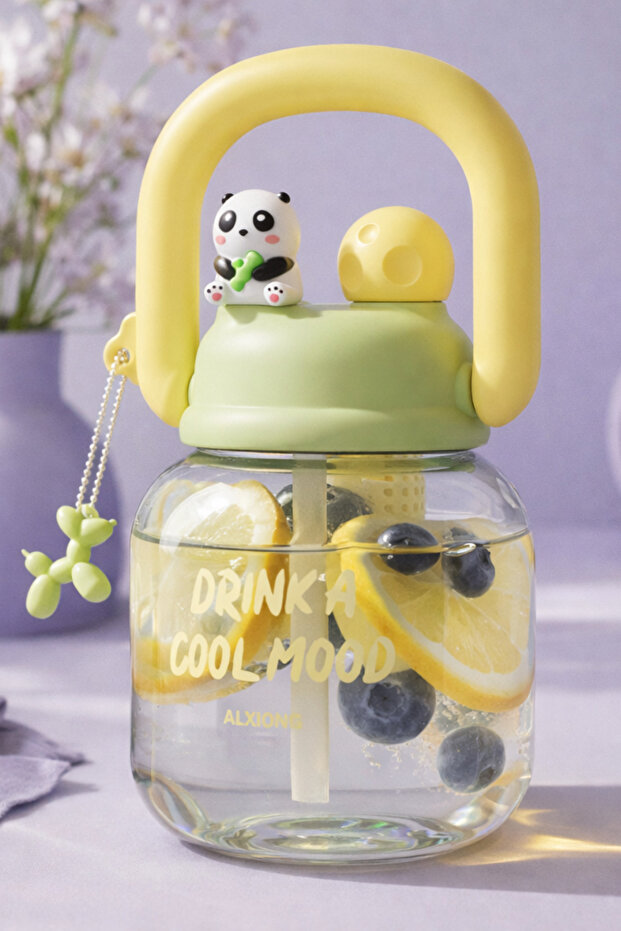 Bernina Bpa-Free Easy-To-Carry Detox Water Bottle with Compartment 800ml Yellow