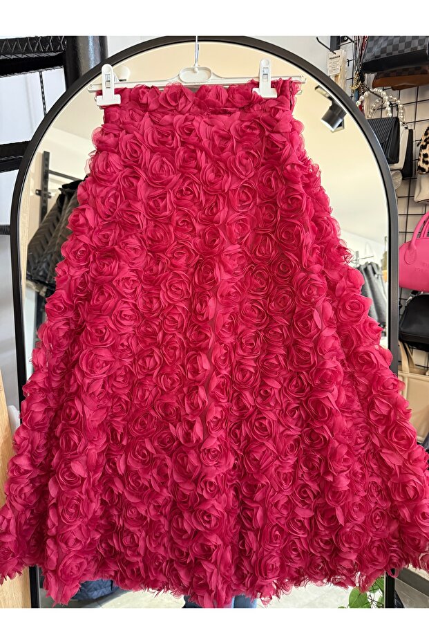 Gül Detaylı Etek - 3