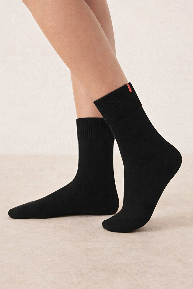 جوارب الأطفال الأساسية السوداء - 1