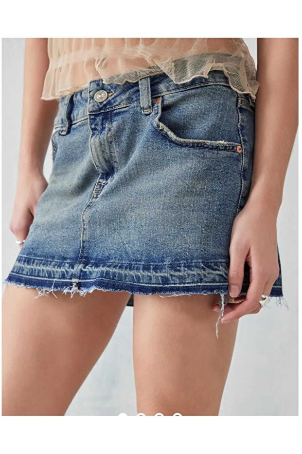 EXTREME DENİM MİNİ ETEK - 2