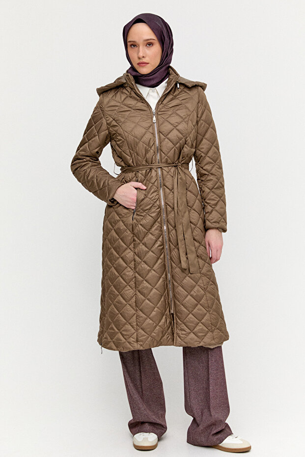 Kapüşonlu Kapitone Kaban - 2