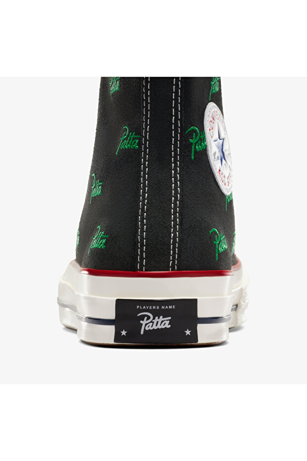 X Patta Chuck 70 Unisex Black High-Top Sneaker - 8