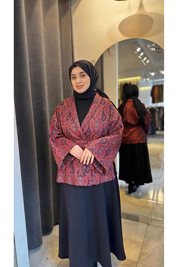 SÇ ETNİK DESEN CEKET - 1