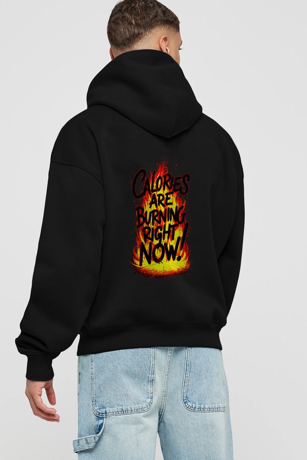 Gym, Sports, Fitness 94 Back Printed Black Hoodie Oversize Hooded Sweatshirt Men Women