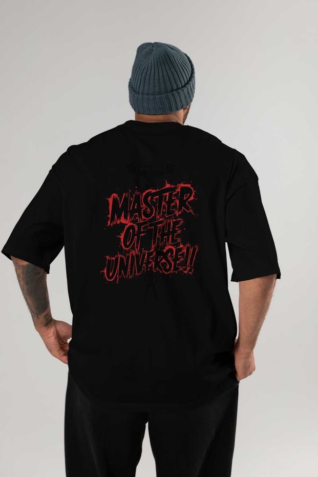 Gym, Sports, Fitness 82 Back Printed Black Oversize T-Shirt Men's Women's Cotton Crew Neck T-Shirt