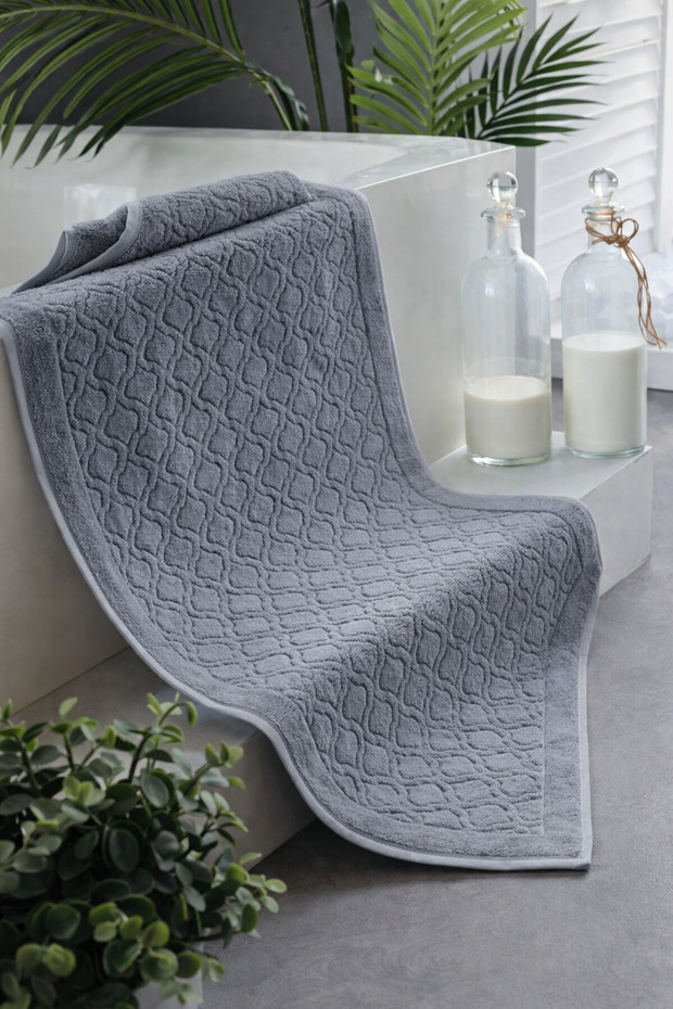 Eva 50X75 cm Bath Mat 100% Cotton Foot Towel | Water Absorbent & Soft Toilet Mat